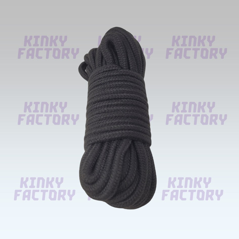 🖤 Beginner Shibari Rope – 10m Black Cotton