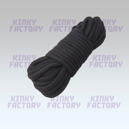 🖤 Beginner Shibari Rope – 10m Black Cotton