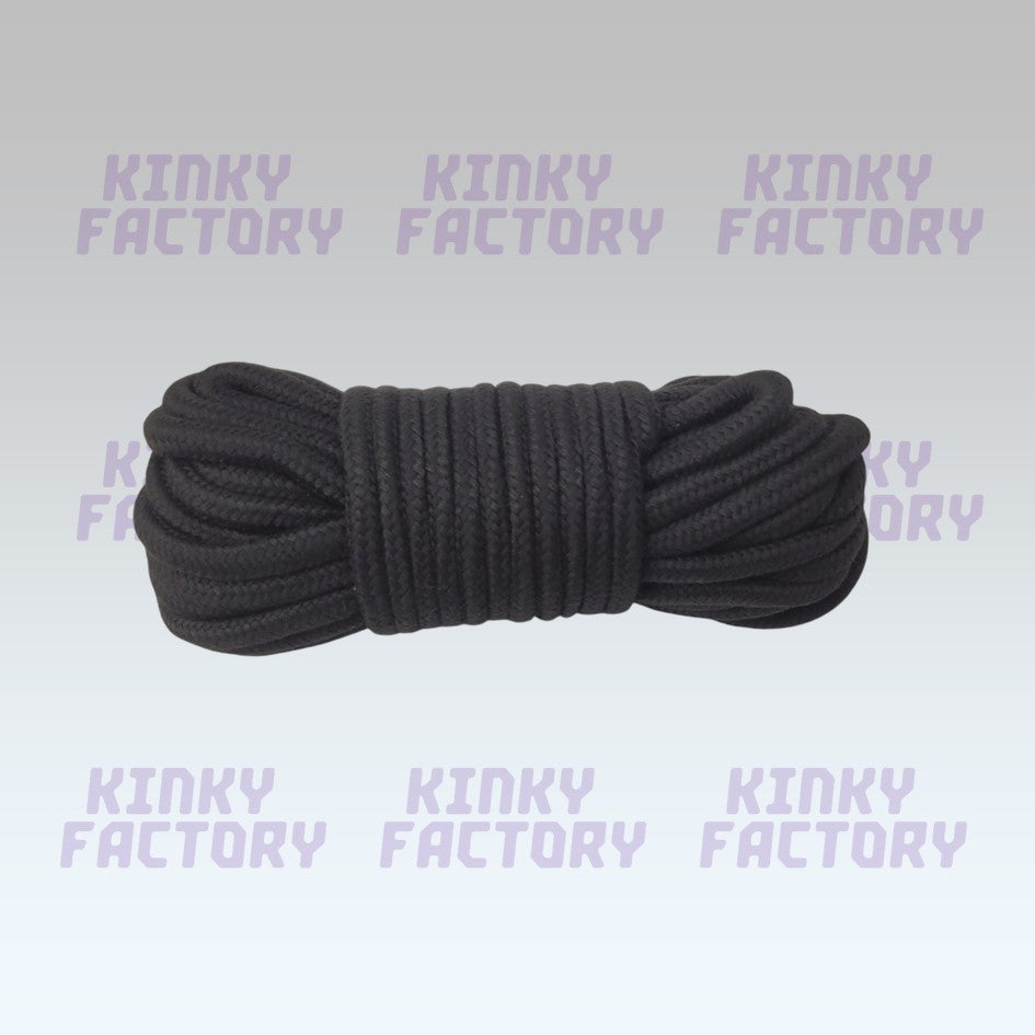 🖤 Beginner Shibari Rope – 10m Black Cotton